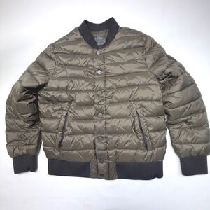 UGG Men's Quilted Bomber Jacket Olive Green Snap‎ Front Size M
